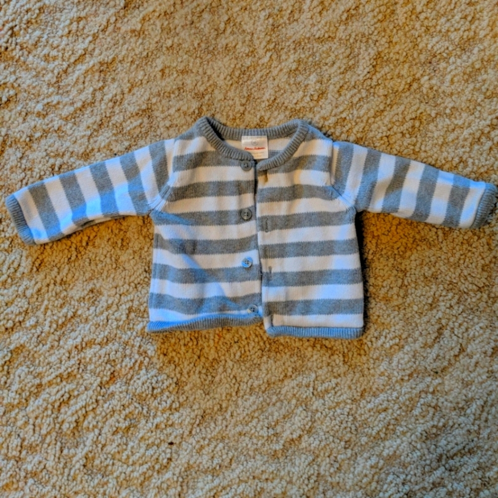Hanna Andersson Striped Cardigan - size 60 GUC